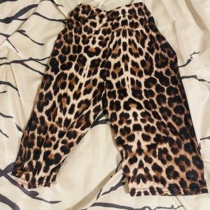 Cheetah print biker shorts